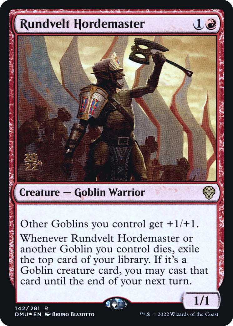 Image of Rundvelt Hordemaster (PRE-142) - Dominaria United Promos Foil