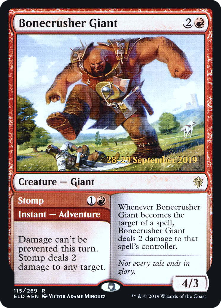 Image of Bonecrusher Giant (PRE-115S) - Throne of Eldraine Promos Foil
