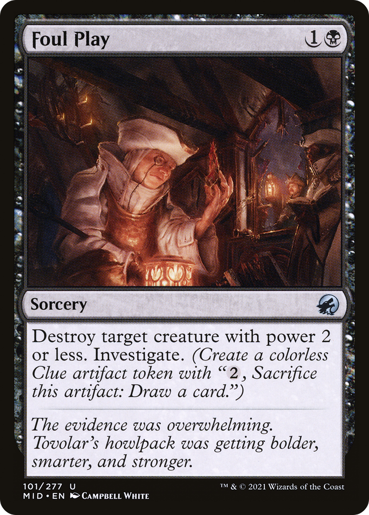 Image of Foul Play (MID-101) - Innistrad: Midnight Hunt Foil