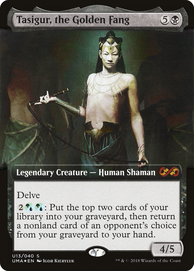 Image of Tasigur, the Golden Fang (UMA:BT-U13) - Ultimate Box Topper: (Extended Art) Foil