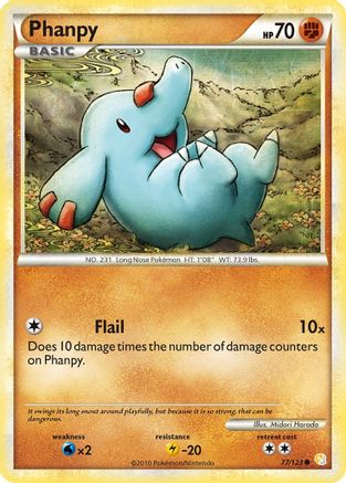 Image of Phanpy 077/123  - Reverse Holofoil HeartGold SoulSilver - Common