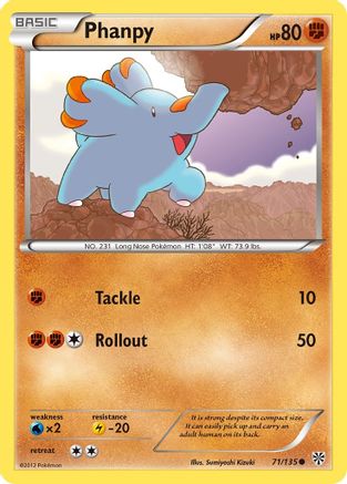 Image of Phanpy 071/135  - Reverse Holofoil Plasma Storm - Common