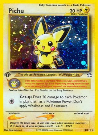 Image of Pichu 012/111  - Unlimited Holofoil Neo Genesis - Holo Rare