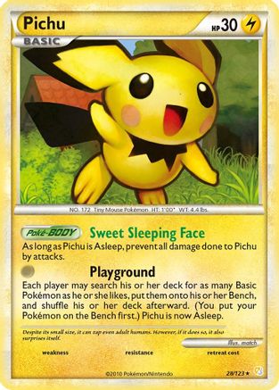 Image of Pichu 028  HeartGold SoulSilver - Rare