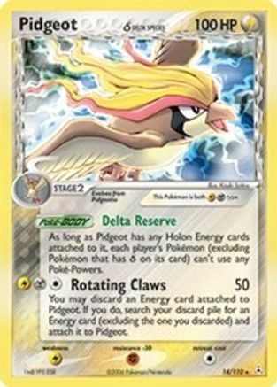 Image of Pidgeot (Delta Species) 014/110  - Holofoil Holon Phantoms - Holo Rare