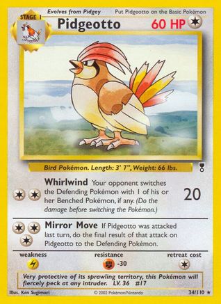 Image of Pidgeotto 034  - Reverse Holofoil Legendary Collection - Rare