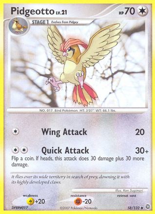 Image of Pidgeotto 058  Secret Wonders - Uncommon