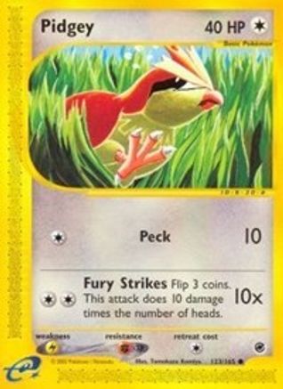 Image of Pidgey 123  - Reverse Holofoil Expedition - Common