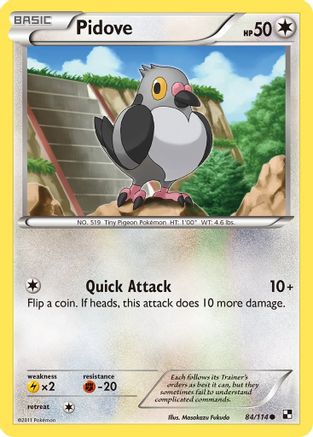 Image of Pidove 084  - Reverse Holofoil Black and White - Common