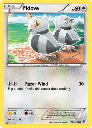 Image of Pidove 123/149  - Reverse Holofoil Boundaries Crossed - Common