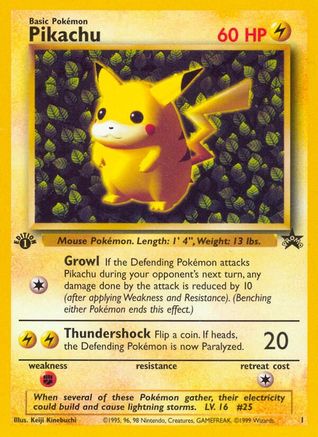 Image of Pikachu (1) (Misprint) 001/53  - 1st Edition WoTC Promo - Promo