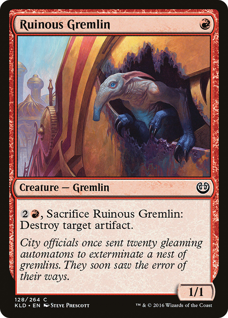 Image of Ruinous Gremlin (KLD-128) - Kaladesh Foil