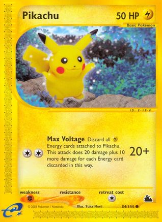 Image of Pikachu 084  - Reverse Holofoil Skyridge - Common