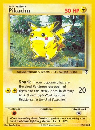 Image of Pikachu 086/110  - Reverse Holofoil Legendary Collection - Common