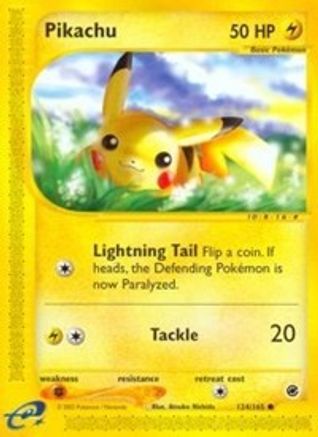 Image of Pikachu 124/165  Expedition - Common