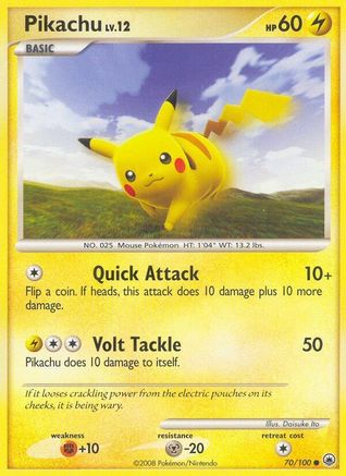 Image of Pikachu 070/100  - Reverse Holofoil Majestic Dawn - Common