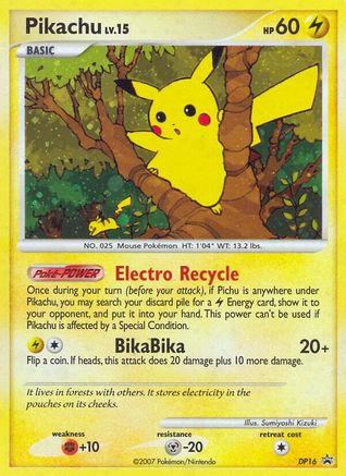 Image of Pikachu DP16  - Holofoil Diamond and Pearl Promos - Promo