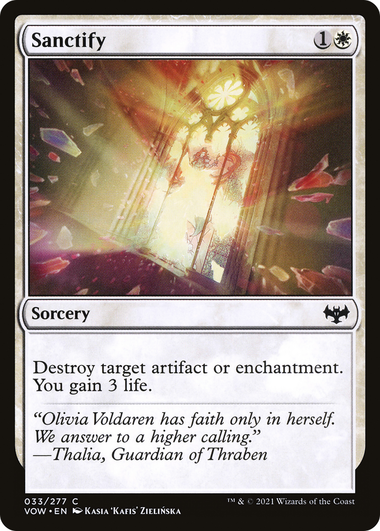 Image of Sanctify (VOW-033) - Innistrad: Crimson Vow Foil