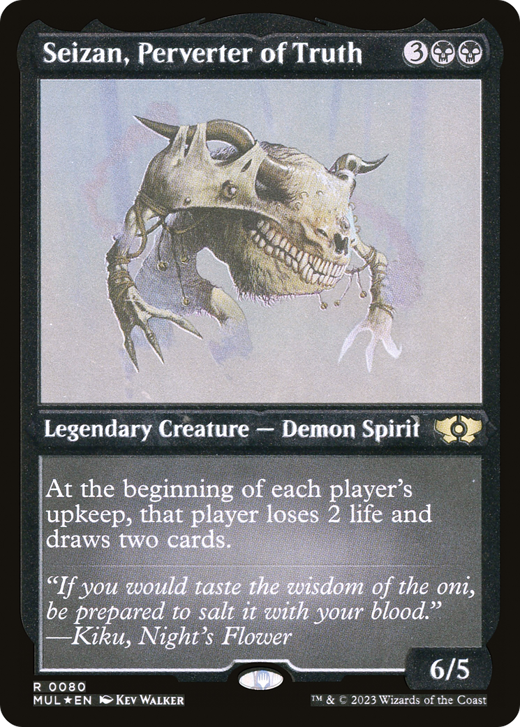 Image of Seizan, Perverter of Truth (Foil Etched) (MUL-080) - Multiverse Legends Foil