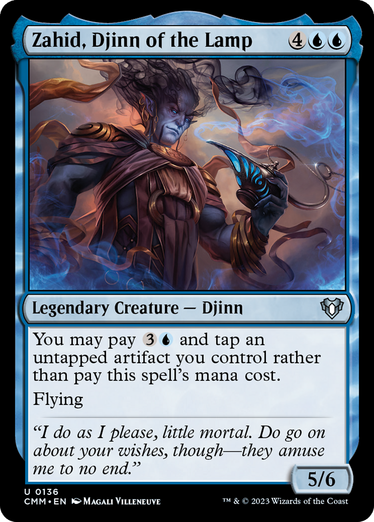 Image of Zahid, Djinn of the Lamp (CMM-136) - Commander Masters Foil