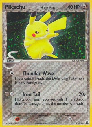 Image of Pikachu (Delta Species) 093  - Holofoil Legend Maker - Secret Rare