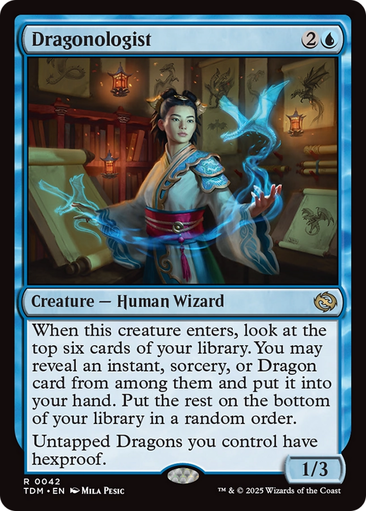 Image of Dragonologist (TDM-042) - Tarkir: Dragonstorm Foil