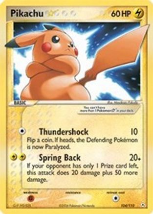 Image of Pikachu Star 104  - Holofoil Holon Phantoms - Ultra Rare