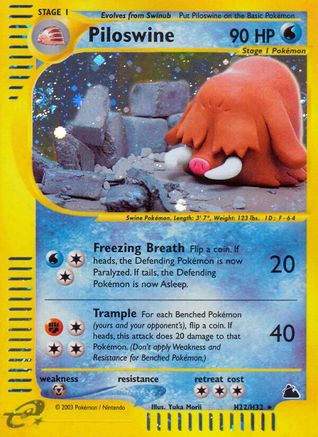 Image of Piloswine (H22) H22  - Holofoil Skyridge - Holo Rare