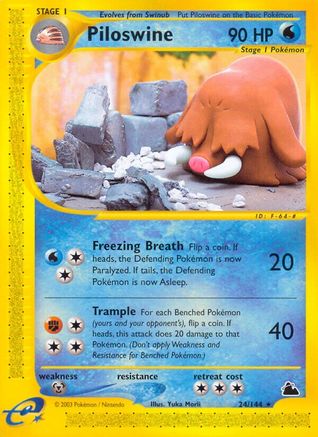 Image of Piloswine (24) 024  - Reverse Holofoil Skyridge - Rare