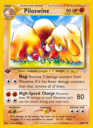 Image of Piloswine 036/64  - Unlimited Neo Revelation - Uncommon