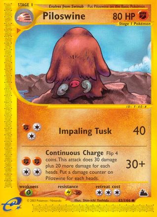 Image of Piloswine (43) 043  Skyridge - Uncommon