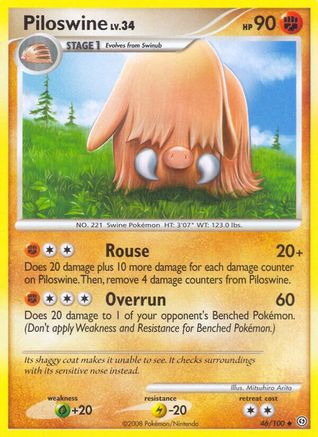 Image of Piloswine 046  - Reverse Holofoil Stormfront - Uncommon