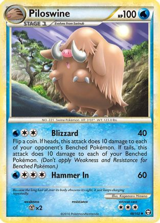 Image of Piloswine 048/102  - Reverse Holofoil Triumphant - Uncommon