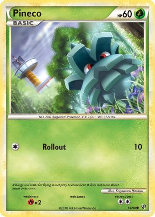 Image of Pineco (62) 062  - Reverse Holofoil Undaunted - Common