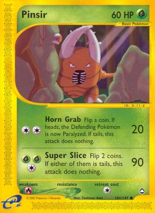 Image of Pinsir 101  Aquapolis - Common