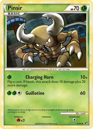 Image of Pinsir 032  - Reverse Holofoil Undaunted - Uncommon