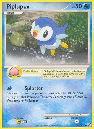 Image of Piplup (72) 072/100  - Reverse Holofoil Majestic Dawn - Common