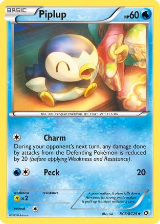 Image of Piplup RC6/RC25  - Holofoil Legendary Treasures Radiant Collection - Uncommon
