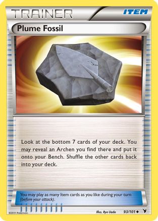 Image of Plume Fossil 093  - Reverse Holofoil Noble Victories - Uncommon
