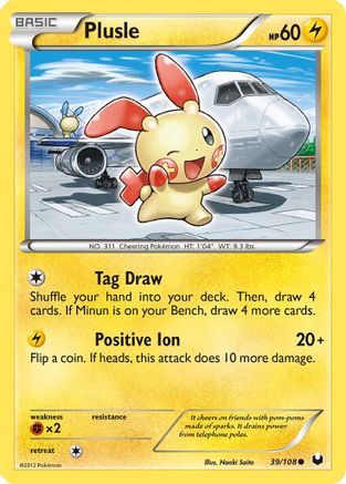 Image of Plusle 039/108  - Reverse Holofoil Dark Explorers - Common