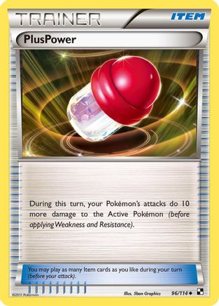 Image of PlusPower 096/114  - Reverse Holofoil Black and White - Uncommon
