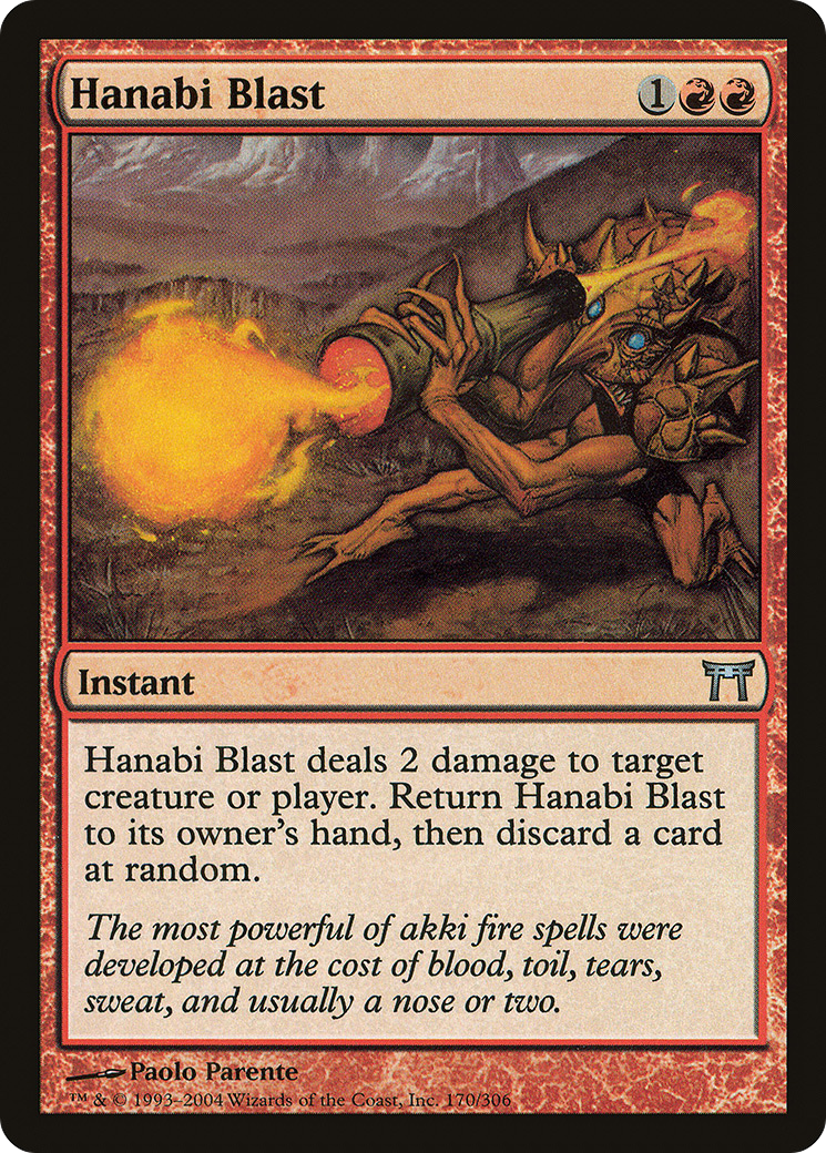 Image of Hanabi Blast (CHK-170) - Champions of Kamigawa Foil