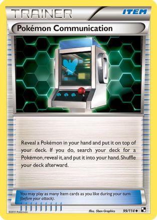 Image of Pokemon Communication 099/114  - Reverse Holofoil Black and White - Uncommon