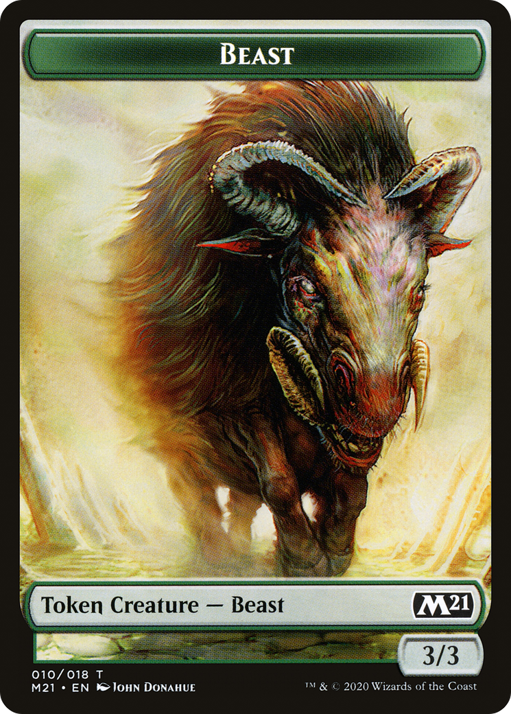 Image of Beast (TM21-010) - Core Set 2021 Tokens Foil