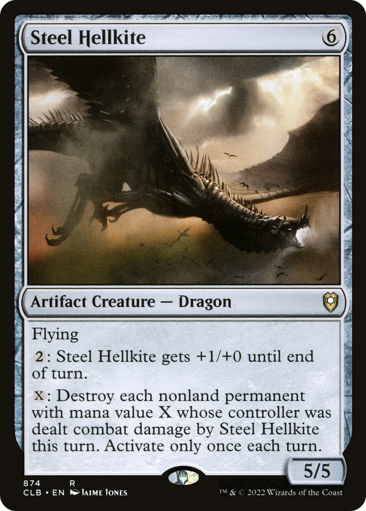 Image of Steel Hellkite (CLB-874) - Commander Legends: Battle for Baldur's Gate