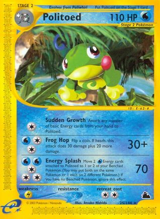 Image of Politoed (25) 025  - Reverse Holofoil Skyridge - Rare