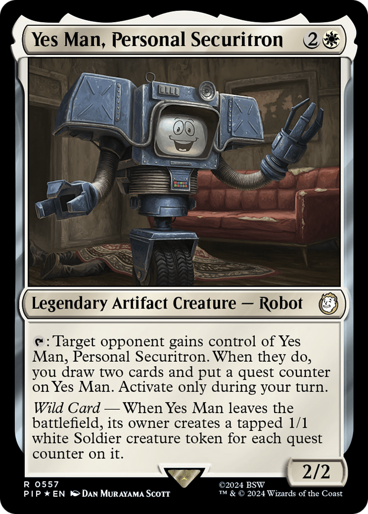 Image of Yes Man, Personal Securitron (Surge Foil) (PIP-557) - Fallout Foil