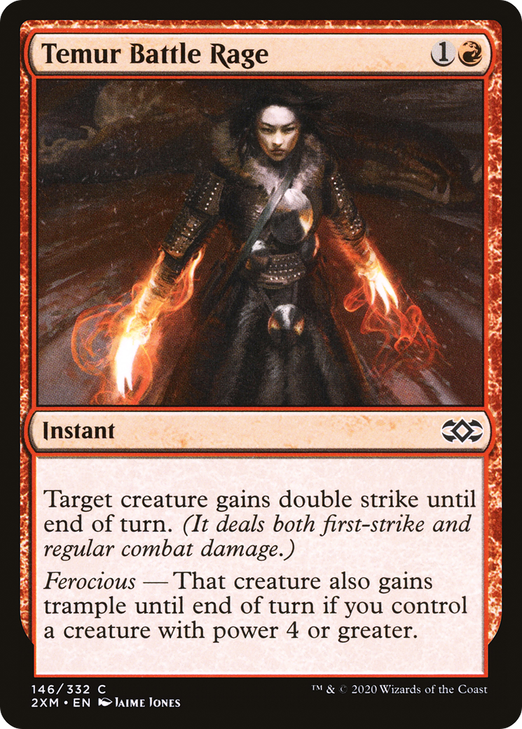 Image of Temur Battle Rage (2XM-146) - Double Masters Foil