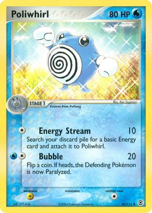 Image of Poliwhirl 046  - Reverse Holofoil FireRed & LeafGreen - Uncommon
