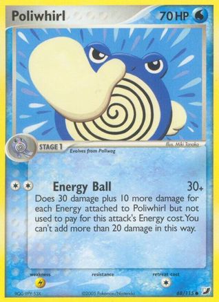 Image of Poliwhirl 068/115  - Reverse Holofoil Unseen Forces - Common